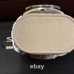 Seestern GMT S456. BW Teal Blue MOP Automatic Mens NH34 Watch SEAGULL 1963