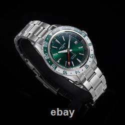 Seestern GMT S456. GL Sapphire Crystal Mechanical Mens NH34 Watch SEAGULL 1963