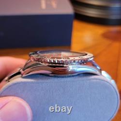 Seestern S456 GMT Automatic Burst Green Dial with Dual Color Sapphire Bezel