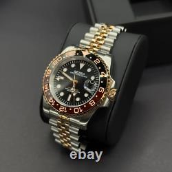 Seiikmod Rootbeer GMT Mod Two-Tone Bezel Jubilee Bracelet Sapphire 40mm