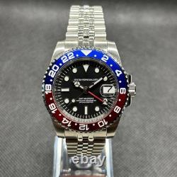 Seikmod GMTEIKO Pepsi Ceramic Bezel NH34 Aut GMT Sapphire 40mm Jubilee