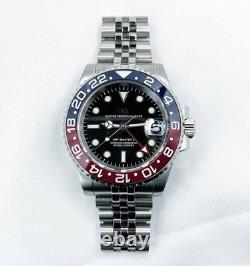 Seikmod GMTEIKO Pepsi Ceramic Bezel NH34 Aut GMT Sapphire 40mm Jubilee