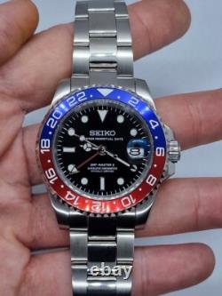 Seikmod GMTEIKO Pepsi GMT Red Blue Bezel NH34 Aut Sapphire Ceramic