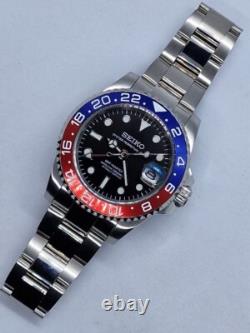 Seikmod GMTEIKO Pepsi GMT Red Blue Bezel NH34 Aut Sapphire Ceramic