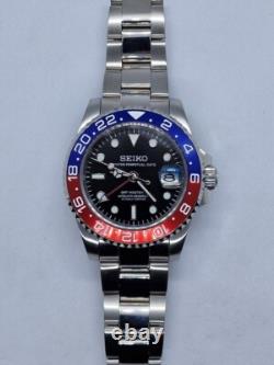 Seikmod GMTEIKO Pepsi GMT Red Blue Bezel NH34 Aut Sapphire Ceramic