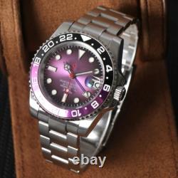 Seikmod GMTEIKO Purple Dial Ceramic GMT Bezel Sapphire NH34 Automatic