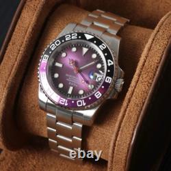 Seikmod GMTEIKO Purple Dial Ceramic GMT Bezel Sapphire NH34 Automatic