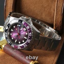 Seikmod GMTEIKO Purple Dial Ceramic GMT Bezel Sapphire NH34 Automatic