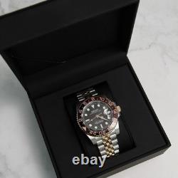 Seikmod Root Beer GMT Automatic NH34 Bi-Color Ceramic Bezel Sapphire Jub