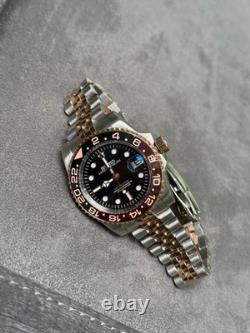 Seikmod Root Beer GMT Automatic NH34 Bi-Color Ceramic Bezel Sapphire Jub