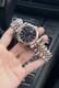 Seikmod SkyMaster RoseGold GMT Style Black Dial Aut Jubilee 316L