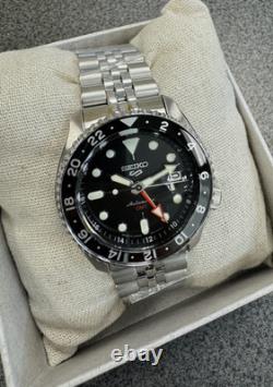 Seiko 5 Five Sports SSK001 J1 GMT Automatic Watch Black Dial Made Japan