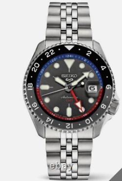 Seiko 5 Five Sports SSK019 GMT Automatic Watch 100 Meter Black Dial Made Japan