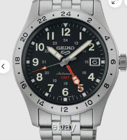 Seiko 5 Five Sports SSK023 GMT Automatic Watch 100 Meter Black Dial Made Japan