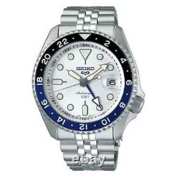 Seiko 5 Five Sports SSK033 GMT Automatic Watch 100 Meter White Dial Made Japan
