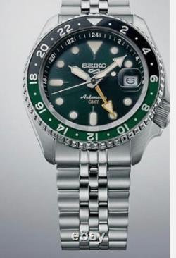 Seiko 5 Five Sports SSK035 GMT Automatic Watch 100 Meter Green Dial Made Japan