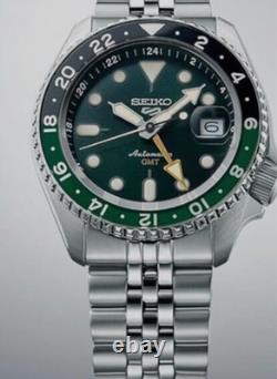 Seiko 5 Five Sports SSK035 J1 GMT Automatic Watch Green Dial Made Japan