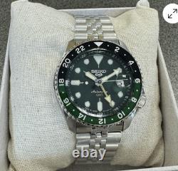 Seiko 5 Five Sports SSK035 J1 GMT Automatic Watch Green Dial Made Japan