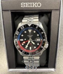Seiko 5 Sport Automatic GMT Steel Band Black Dial Watch SSK019 Made In Japan New