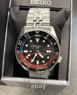Seiko 5 Sport Automatic GMT Steel Band Black Dial Watch SSK019 Made In Japan New