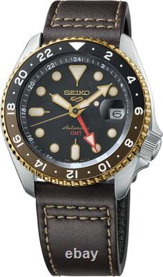 Seiko 5 Sports Automatic GMT Black Dial Stainless Steel Watch SSK036