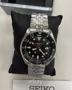 Seiko 5 Sports Automatic GMT Steel Band Black Dial Watch SSK001 New /tag Japan
