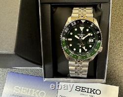 Seiko 5 Sports Automatic GMT Steel Band Green Dial Watch SSK035 New Japan Made