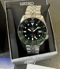 Seiko 5 Sports Automatic GMT Steel Band Green Dial Watch SSK035 New Japan Made