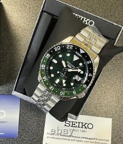 Seiko 5 Sports Automatic GMT Steel Band Green Dial Watch SSK035 New Japan Made