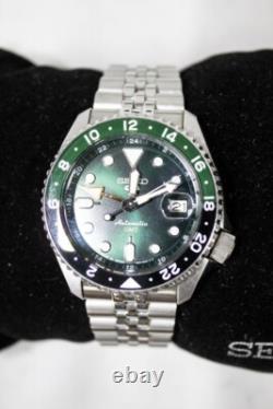 Seiko 5 Sports Automatic Watch with Green Dial GMT Series Men's Watch