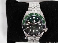 Seiko 5 Sports Automatic Watch with Green Dial GMT Series Men's Watch