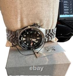 Seiko 5 Sports Black Automatic GMT Black & Gray Bezel Watch SSK001