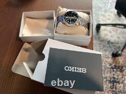 Seiko 5 Sports Black Automatic GMT Black & Gray Bezel Watch SSK001