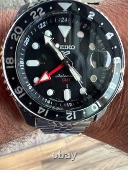 Seiko 5 Sports Black Automatic GMT Black & Gray Bezel Watch SSK001