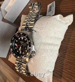 Seiko 5 Sports Black Automatic GMT Black & Gray Bezel Watch SSK001