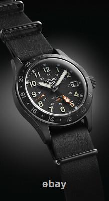 Seiko 5 Sports Field GMT Automatic Men's Watch (Black)