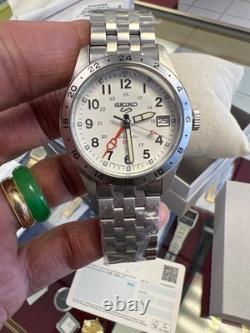 Seiko 5 Sports Field GMT Automatic White Dial Stainless Steel Men'sWatch SSK059