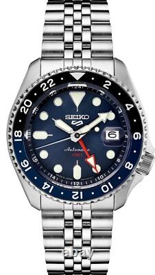 Seiko 5 Sports GMT Series Automatic Blue Dial Stainless Steel Men's Watch SSK003