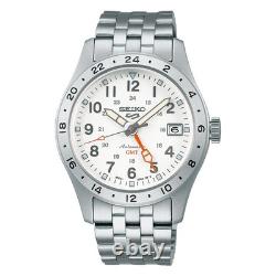 Seiko 5 Sports SKX Explorer GMT Automatic Polar White Steel Men Watch SSK059K1