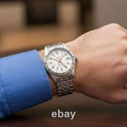 Seiko 5 Sports SKX Explorer GMT Automatic Polar White Steel Men Watch SSK059K1
