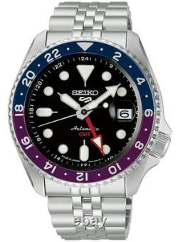 Seiko 5 Sports SKX GMT SBSC021 Japan Limited Automatic Men's Watch Blue Purple