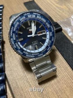 Seiko 5 Sports SRP125 Cal. 4R30 GMT World Time Automatic Mens Watch Auth Works