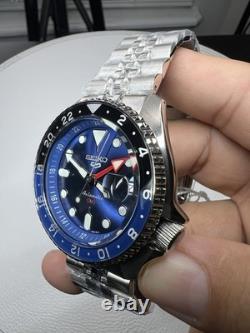 Seiko 5 Sports SSK003K1 Automatic Watch 42.5mm GMT Blue Dial