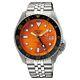 Seiko 5 Sports SSK005 42.5 mm Orange Dial GMT Cyclops Automatic Men Watch 4R34