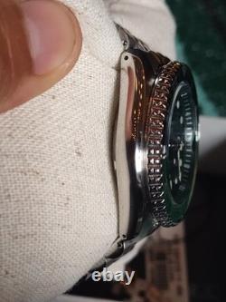Seiko 5 Sports SSK035 GMT Automatic Stainless Steel Watch Green Black Bezel