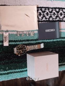 Seiko 5 Sports SSK035 GMT Automatic Stainless Steel Watch Green Black Bezel