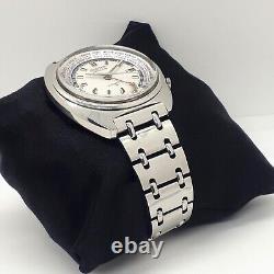 Seiko 6117-6400 World Time Automatic Gmt JDM Men's White Dial Japan Watch