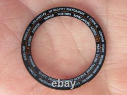 Seiko 6117-6400 World Time GMT Black Inner Bezel Ring Part 8603-9902 Genuine VGC