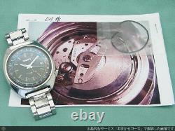 Seiko 6117-6410 Navigator Timer 1970s Automatic Authentic Men's Watch Works