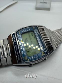 Seiko A239-5010 Vintage Digital Quartz Wrist Watch Japan World Time GMT Alarm
